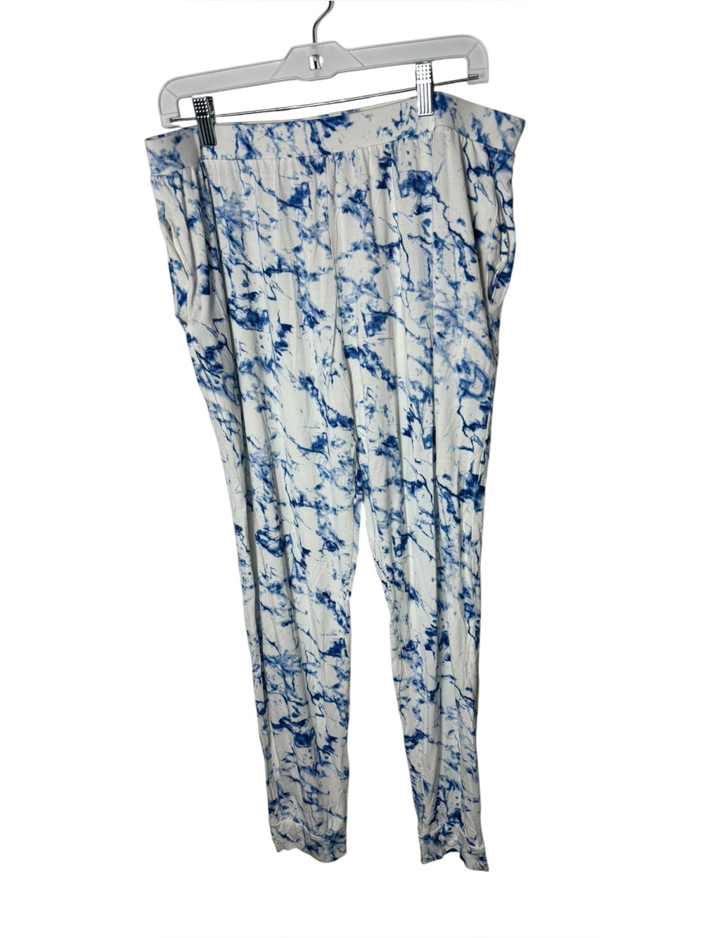 Kyte living women’s large blue/white marbled pajama pants bamboo capsule soft